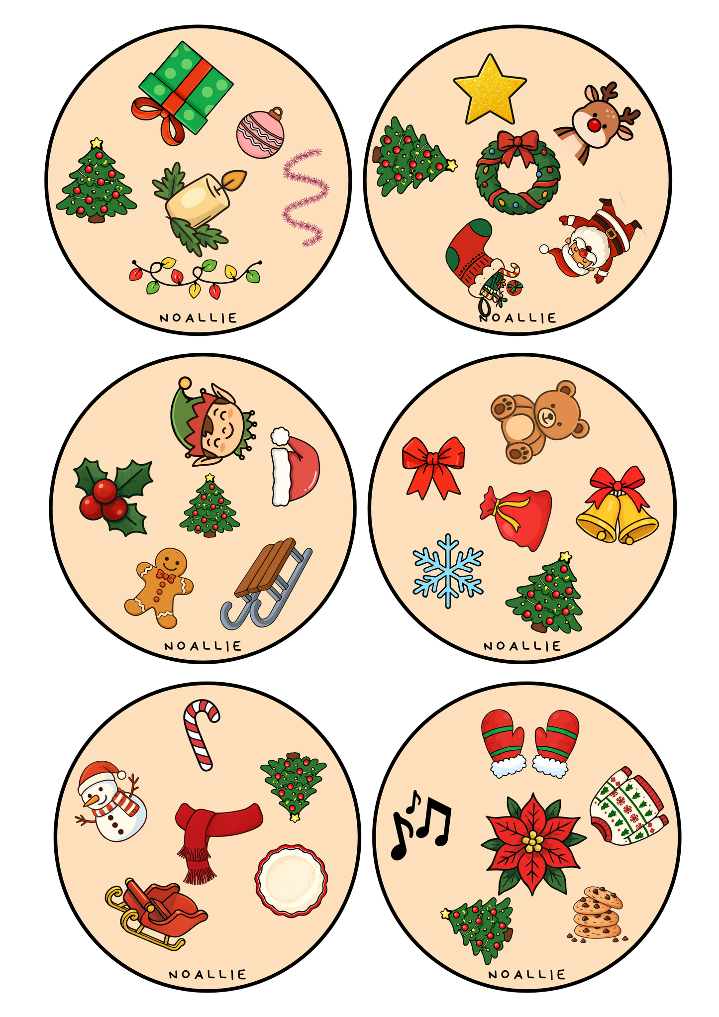 Christmas: quartet: multi color