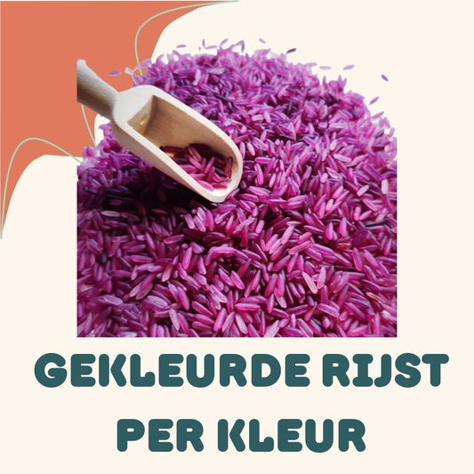 *GEKLEURDE RIJST 1 KLEUR*